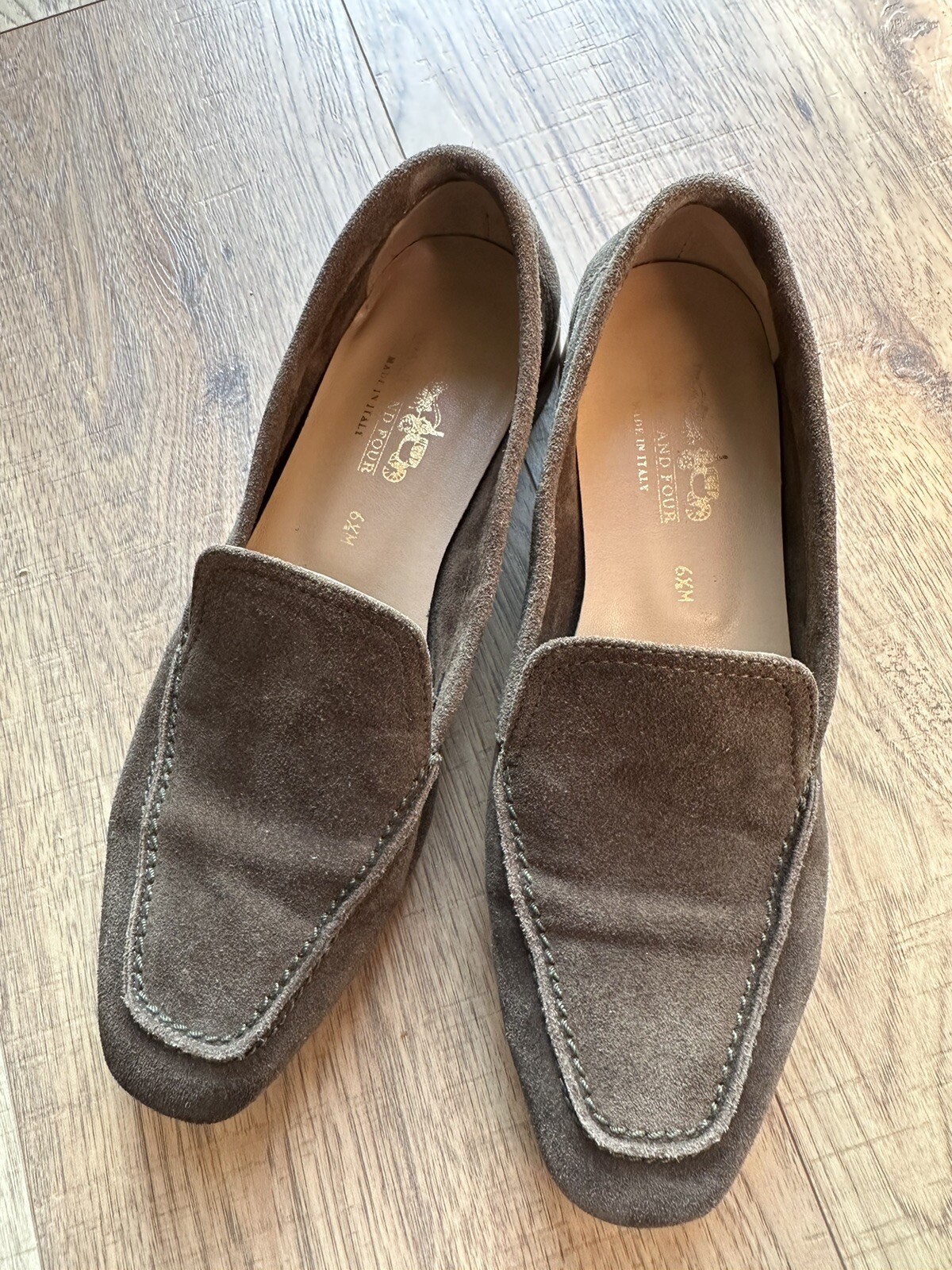 Coach and Four Olive Green Suede Loafers US Women’s S… - Gem