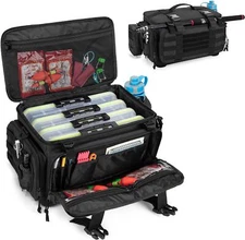 Waterproof Tackle Box Bag Soft Fishing Tackle Storage Bag w/Non-Slip Base US NEW