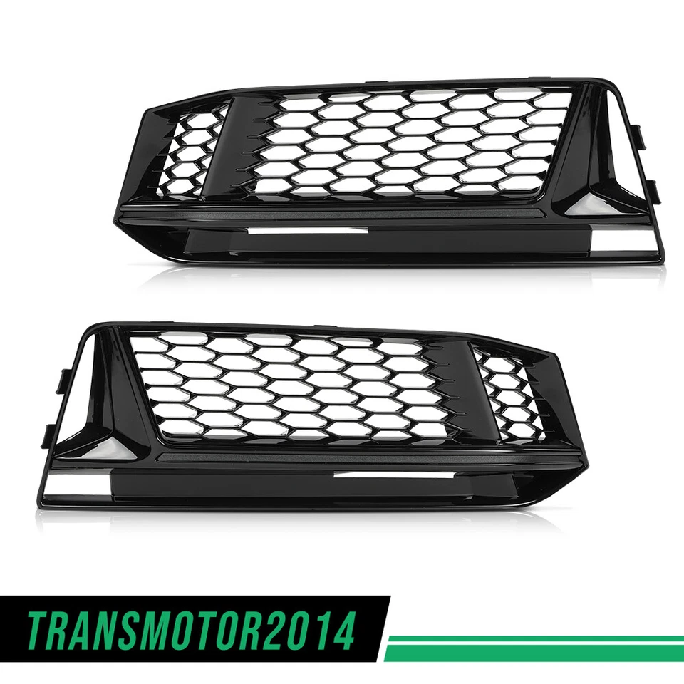 RS5 Style Fog Light Grill Bezel Cover Fit for Audi A4 B9 S-line/S4 B9 2016-2018 Foto 2 de 4