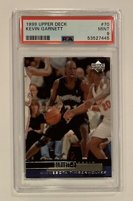 1999-00 UPPER DECK #70 KEVIN GARNETT PSA 9 - MINNESOTA 