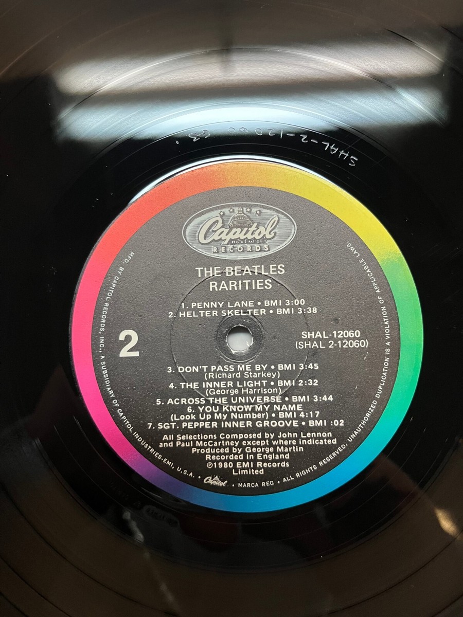 Beatles ~ Rarities [LP] 1980 Capitol SHAL-12060 1st Pressing, 1st
