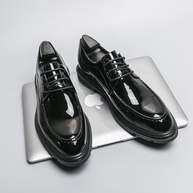 SAOLA Abito da sposa uomo business Oxfords punta britannica nero stringato scarpe piatte