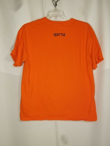 Gildan T-Shirt Computer Problem Solving Flowchart Sz L Orange - Picture 2 of 3