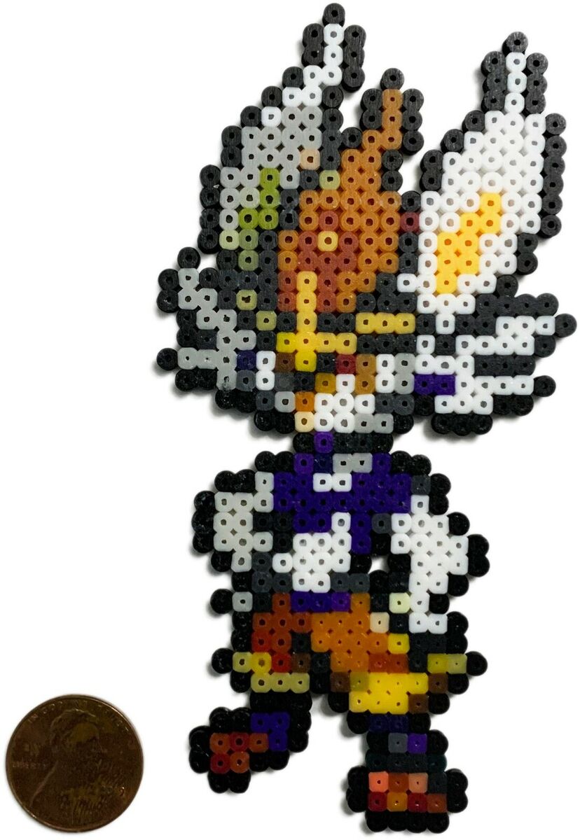 Super Sonic Sega the Hedgehog Mini Bead Sprite Perler Artkal Pixel