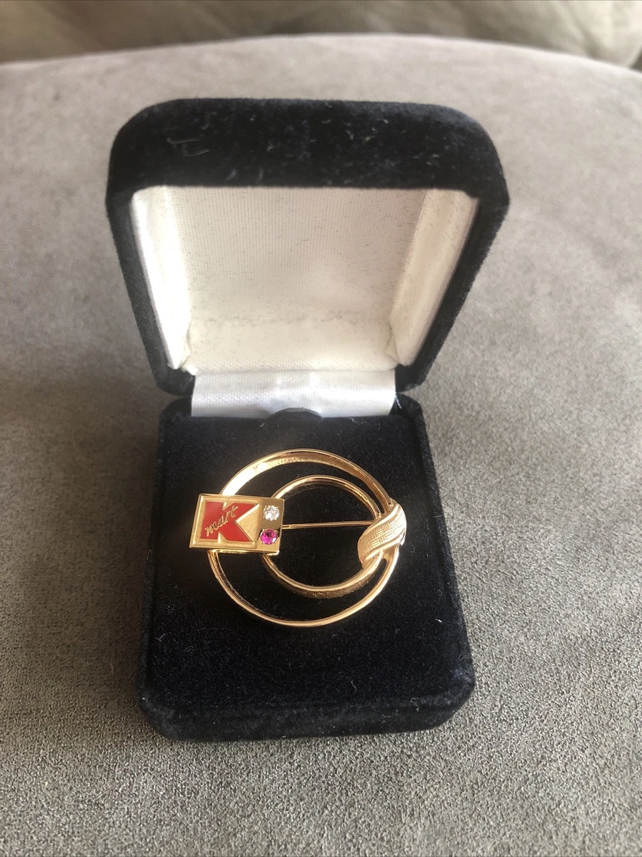 Vtg Kmart 1 5 10K Gold Store Employee Brooch Service Pin Robbins Award 25 Years
