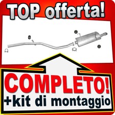 Scarico Completo per PEUGEOT 206 2.0 HDI 2-Volumi con Tubo CROMO Marmitta