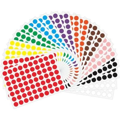 XPRESS.BUYERHUB ANY SIZE Coloured Dot Stickers Round Spot Circles Dots Labels Buy 3 Get 7 Free