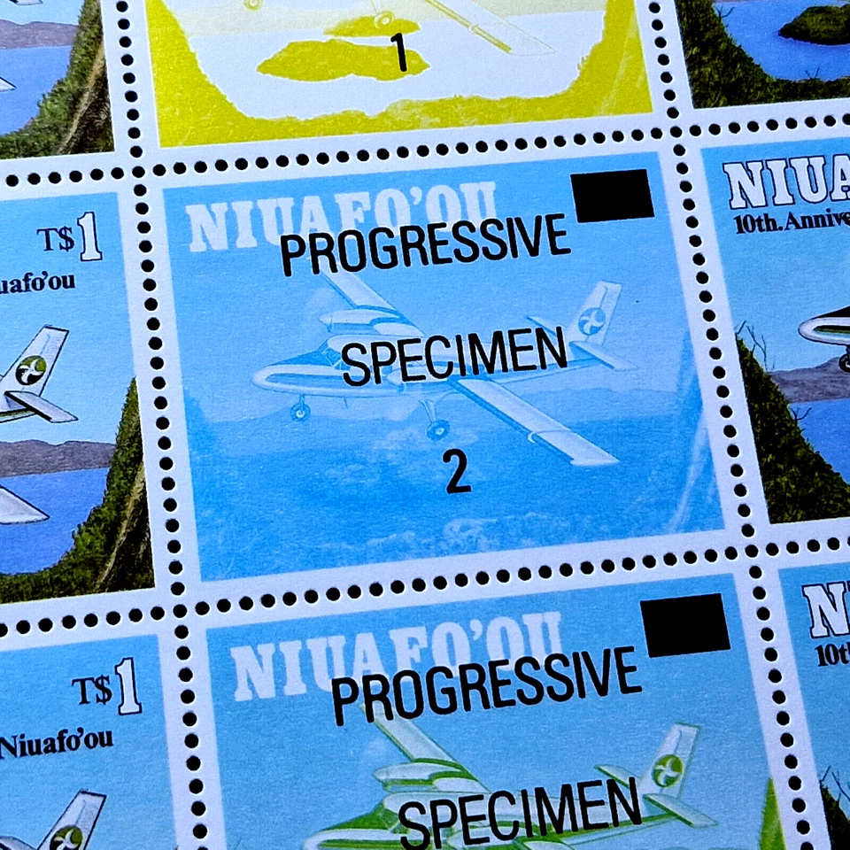 Niuafo'ou 1993 - ESPECIMEN PROGRESIVO - PRUEBA DE COLOR - MNH - Hoja de 15 estampillas Foto 3 de 4