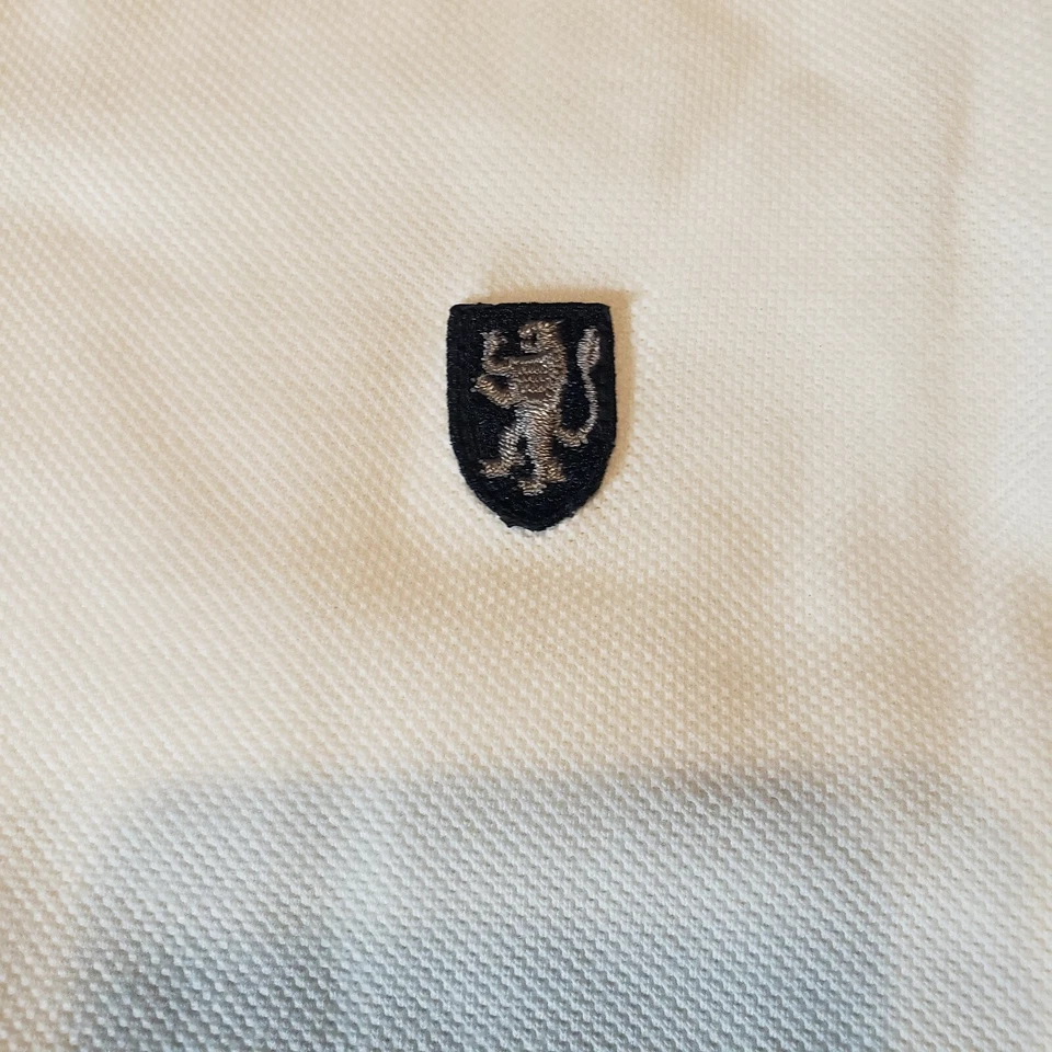 Men's zip pullover LINCS DC&CO Long sleeves cotton XL white w/blue stripe NWOT - Image 2 of 4