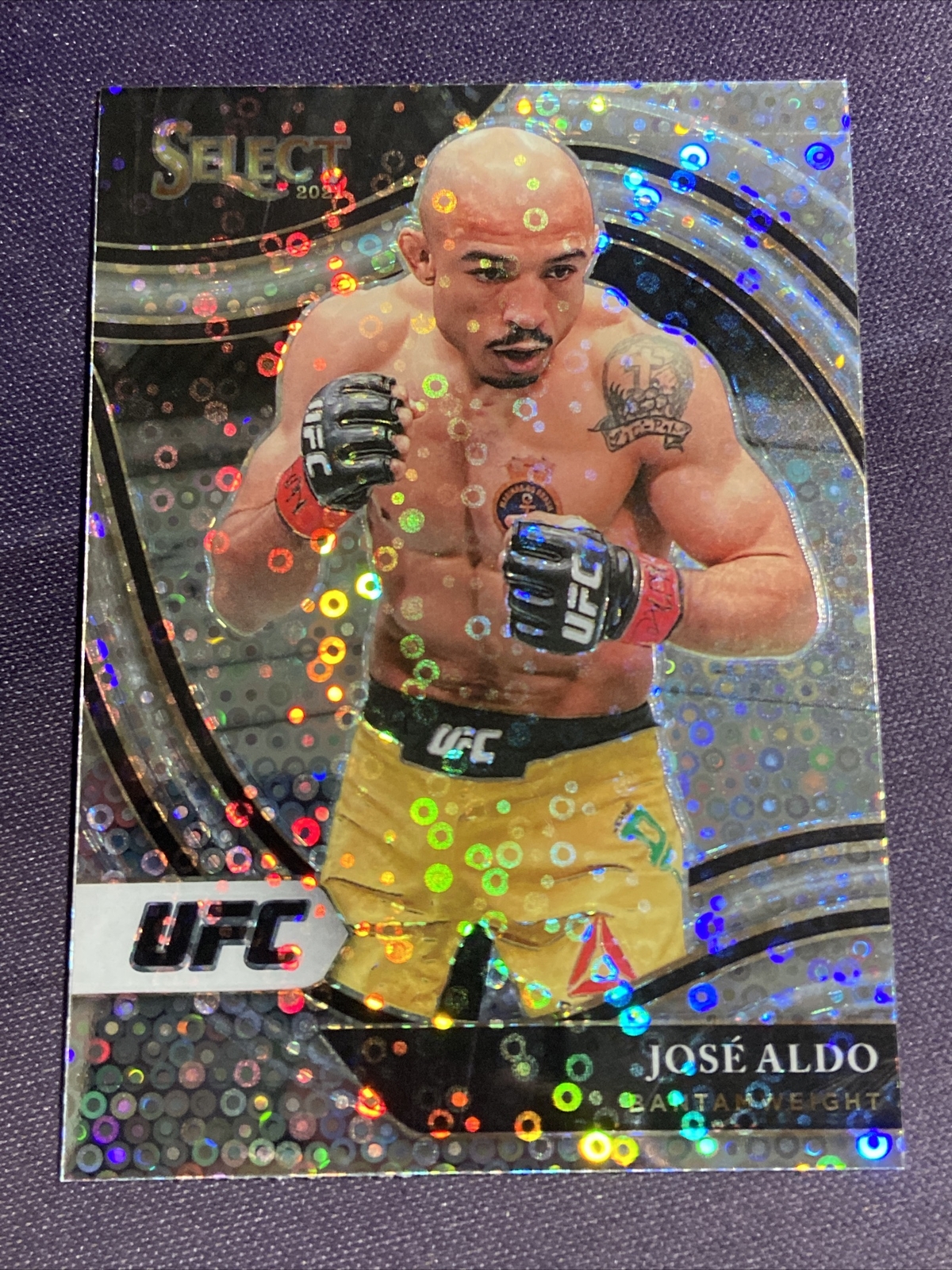 2021 Panini Select Octagonside #235 JOSE ALDO Silver Disco Bubbles Prizm