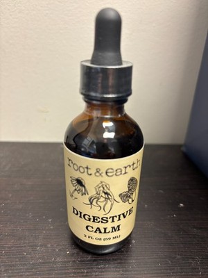  Digestive Calm Tincture, Root & Earth, 2oz, Fennel, Ginger, Slipper Elm, Chamom