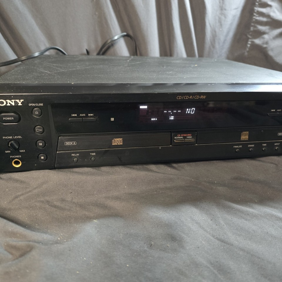 Sony Rcd W1 Sony RCD-W1 Dual Deck CD Recorder Player Compact Disc W/ Remote Tested ...