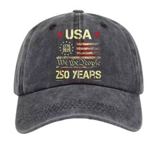 USA 250th Anniversary Washed Baseball Cap 1776-2026 We The People Vintage Hat