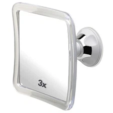 MIRRORVANA 3X Magnifying Shower Mirror for Fogless Shaving with Suction Cup, ...