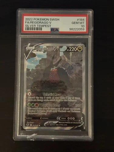 PSA 10 Regidrago v Silver Tempest Alternative Art Card 184/195