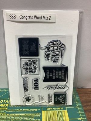 Simon says stamp congrats word mix 2 stamp set you rock congrats birthday