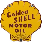 VINTAGE SHELL MOTOR OIL PORCELAIN SIGN GAS STATION PUMP PLATE SERVICE GASOLINE
