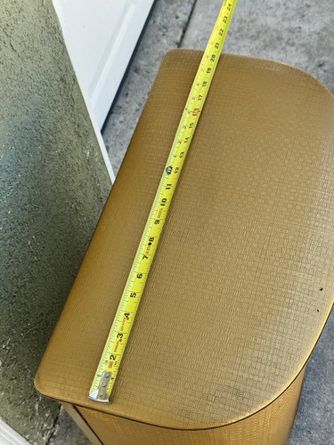 Vintage 50's Gold Midcentury Laundry Hamper - Picture 9 of 9