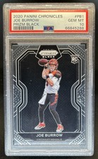 2020 Chronicles Joe Burrow Prizm Black Rookie RC #PB-1 Bengals PSA 10 GEM MINT