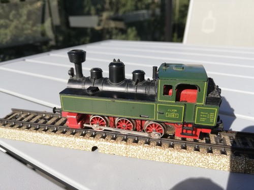 Locomotive Vapeur Liliput Ho 91 00, KP GH 7361 Verte, Occasion Comme Neuve