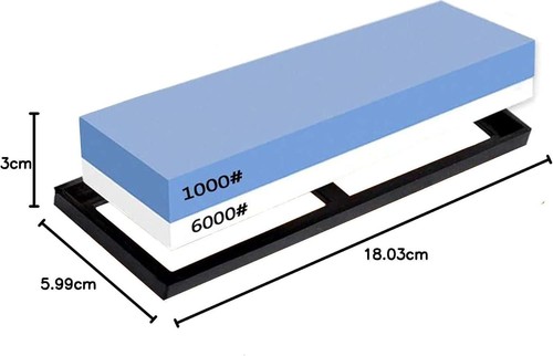 Knife Sharpening Stones Non Slip Base Angle Guide 6000 1000 Grit Side 5 In 1 NEW - Picture 8 of 9
