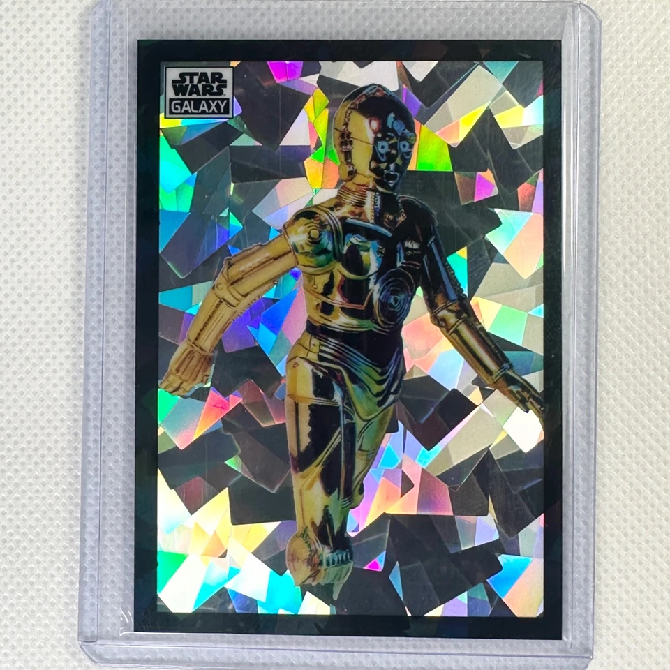 2022 Topps Chrome Star Wars Galaxy #8 C-3PO Atomic Refractor /150 - Image 4 of 4