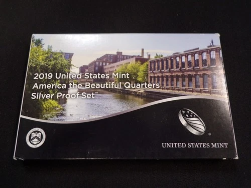 2019 UNITED STATES MINT AMERICA THE BEAUTIFUL QUARTERS SILVER PROOF SET 25¢ COIN