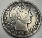 1906 D Barber Half Dollar E58