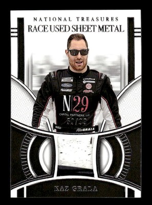 2024 Panini National Treasures #RUS-KAZ Kaz Grala Race Used Sheet Metal #/99