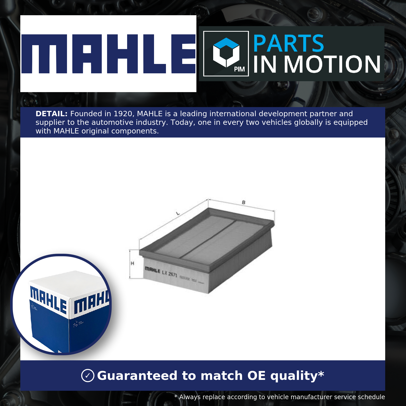 Fits KNECHT LX 2671 JAGUAR air filter - Image 2