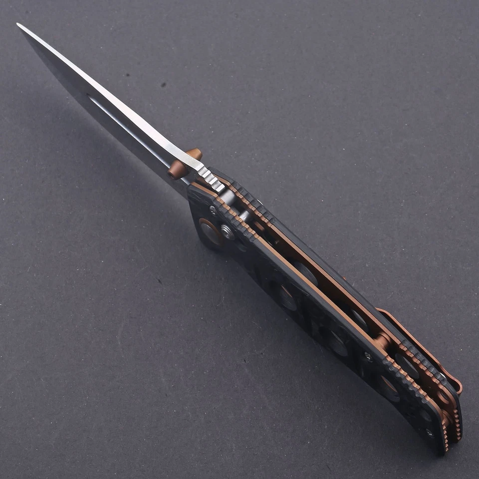 Bm Carbon Fiber Handle Axis Lock Pocket Folding Knife D2 Stainless Steel Blade - image 3 of 4