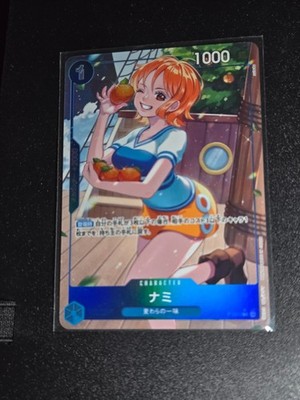 One Piece TCG P-053 Nami Japanese Promo Full Art Foil Card Mint Condition