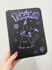 Black 4 Pocket Vault X Pokemon Card Binder With Purple Mimikyu Print Brand New