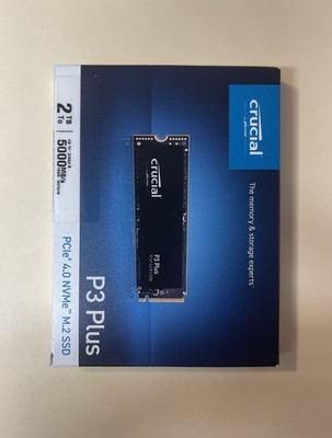 Crucial P3 Plus 2TB PCIe 4.0 NVMe M.2 Internal SSD 5000MB/s Read