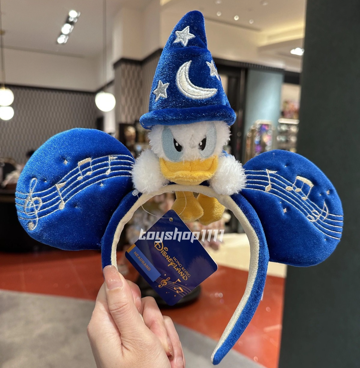 New Genuine Disney Parks Hong Kong Minnie Ears Magic Donald Duck Plush Headband Authentic 2026 HongKong Disney Magician angry Donald duck  main image 2