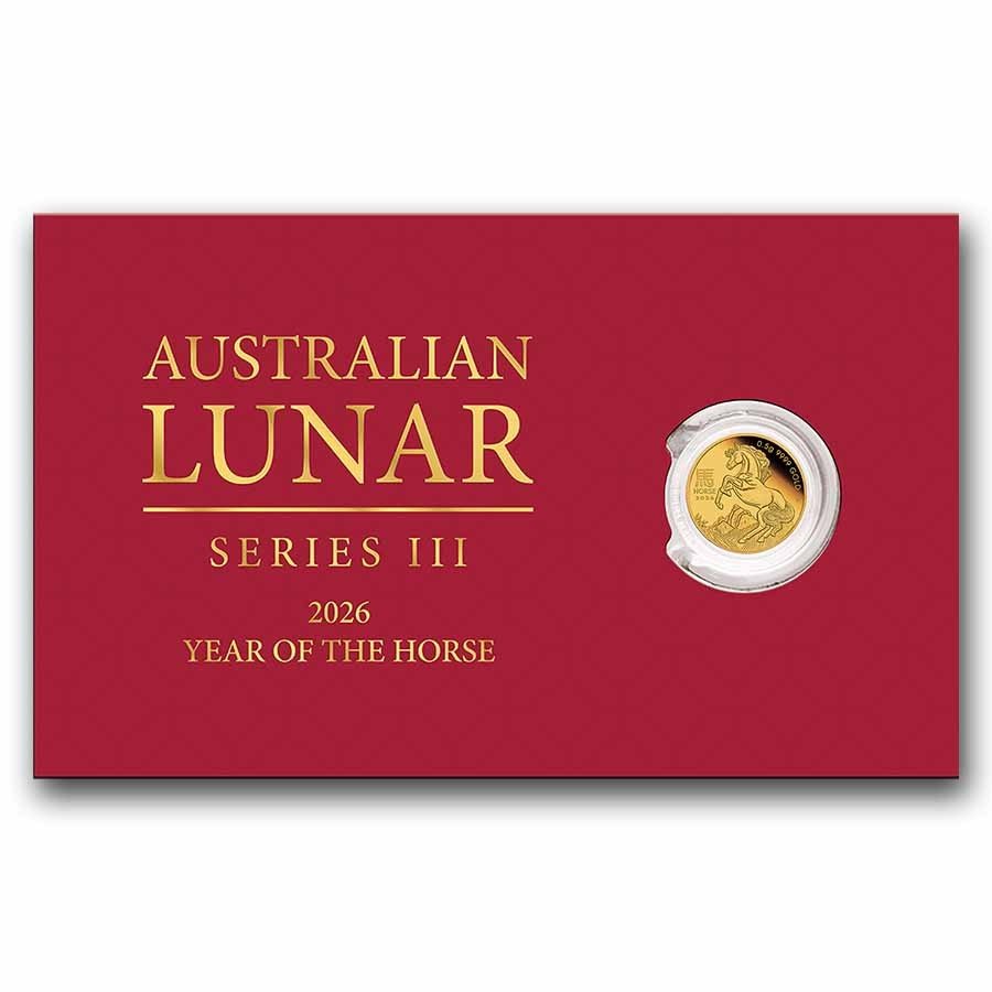 2026 Australia 1/2 Gram Gold Lunar Horse PF In card (Series III