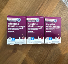 Walgreens Nicotine Mini Lozenge 2mg Cherry Ice Sugar Free 20 Ct Exp 2027