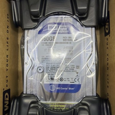 Western Digital PATA Hard Drive 160GB 8MB Cache Caviar Blue WD1600AAJB SEALED