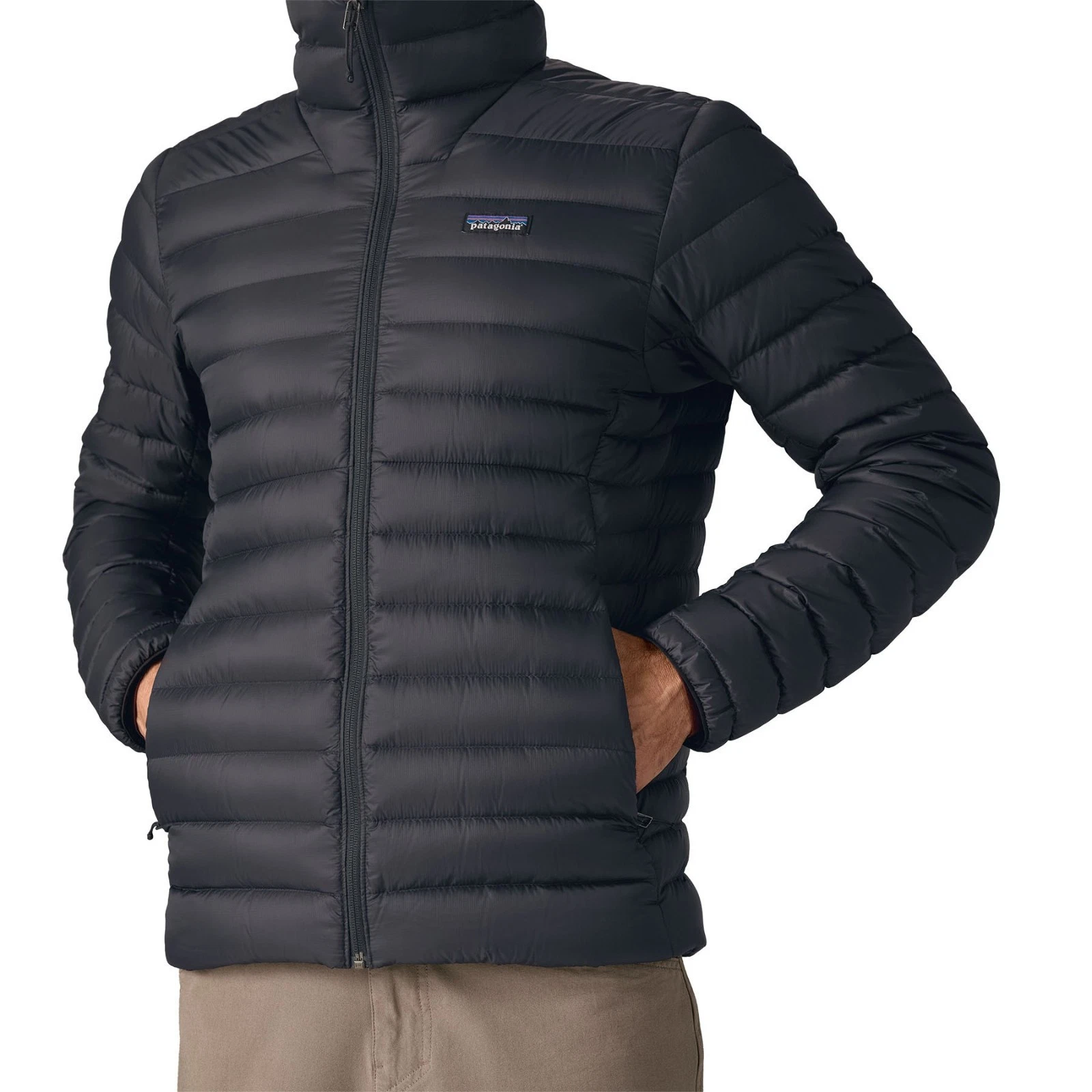 Patagonia Down Sweater Hoody - Men's,Black,sizeXL image 6