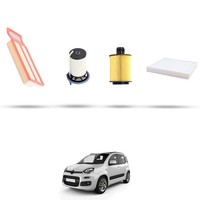 Hoffcar Wartungsset - 4 Filter FüR Fiat Panda III 1.3 D Multijet 59 Kw Ab 2014