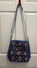 Canyon Sky Womens Traveler Crossbody Bag Blue Southwest Aztec NWT