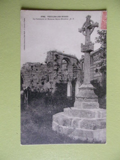 CPA VEULES LES ROSES le calvaire et ruines saint nicolas