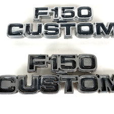 1977-1979 Ford F-150 Custom Fender Emblems Oem D7tb-16702-dwc Pair Resto Donor