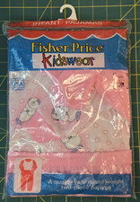 Kidswear Fisher Price Infant Pajama Set 12 Months Pink Open PKG. Never Worn VTG