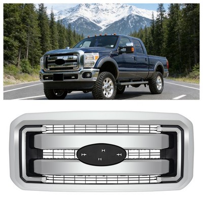 Grille Grill Fit For Ford Super Duty F250 F350 F450 F550 2011-2016 Chrome