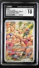 CGC 10 Eevee 188/167 Twilight Masquerade Illustration Rare Holo POKEMON