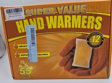 Super Value Hand Warmers Disposable 55 Pcs Long Lasting Up to 12 Hours of Heat