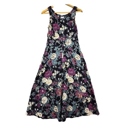 Vintage All That Jazz Maxi Dress Womens 10 Dark Romantic Floral Rayon  Sleeveless | eBay