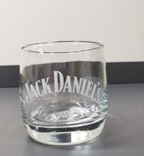 Jack Daniels Old No. 7 Whiskey Rock Glass Etched Round Bottom Low Ball