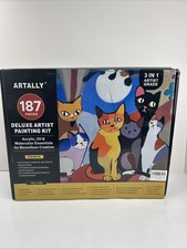 187Pcs Professional All-In-One Art Painting Kit with Aluminum  Beech Wood Easel